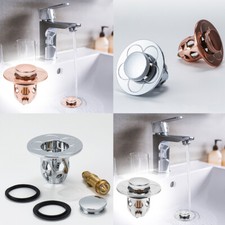 US 2 Pcs Bathroom Sink Stopper Pop Up Drain Plug Replace Universal Bounce Core