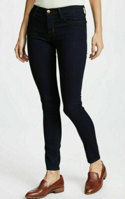 MID-RISE SKINNY LEG STRETCH JEANS INK 