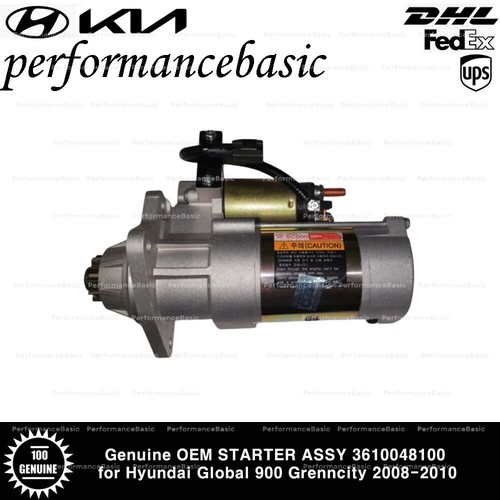 Genuine OEM STARTER ASSY 3610048100 for Hyundai Global 900 Grenncity 2008-2010 - Picture 2 of 2
