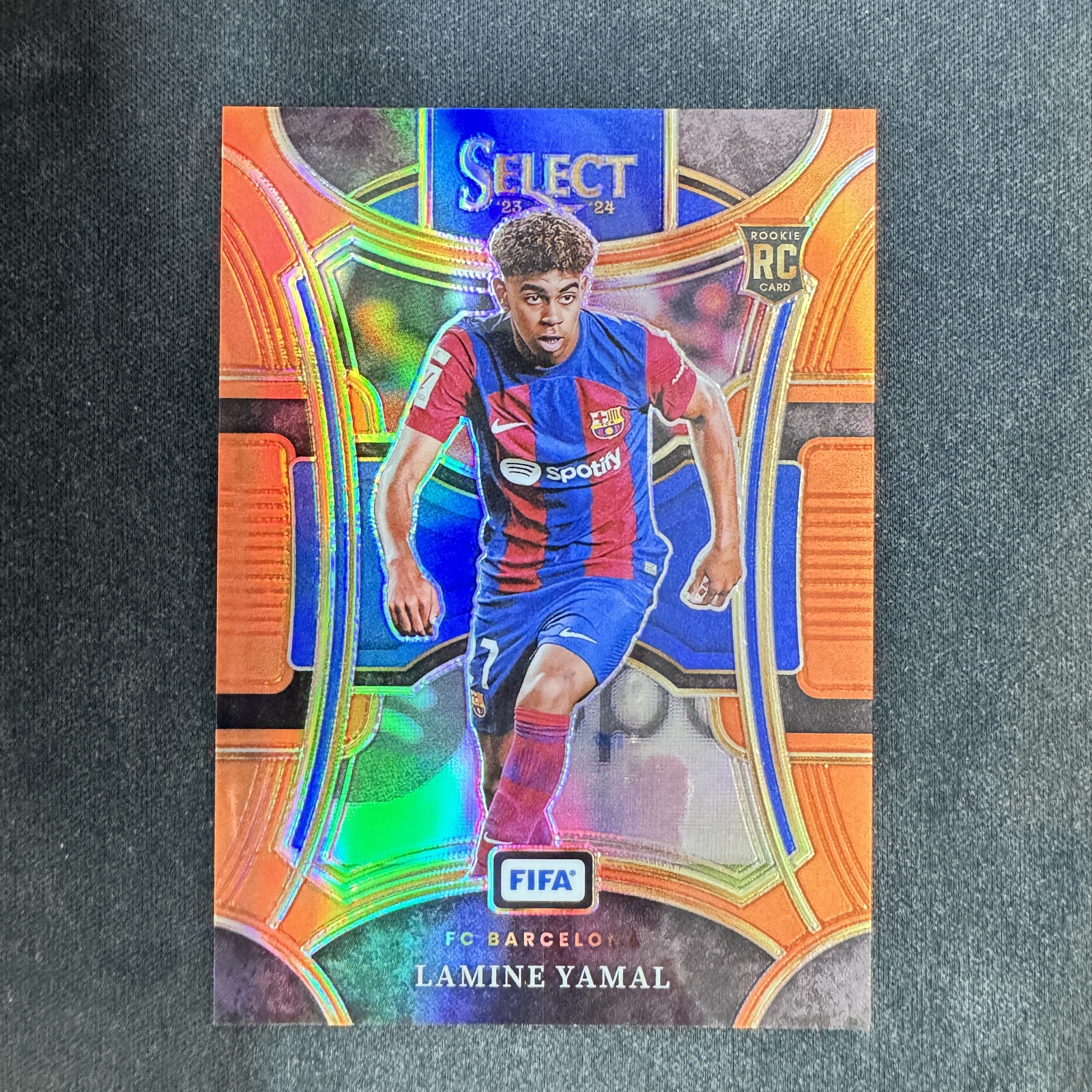 Lamine Yamal 2023-24 Panini Select FIFA Mezzanine Orange RC /49 #124 -vi