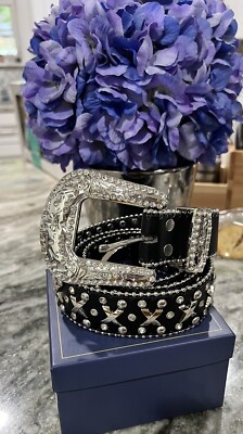 7829 Womens Men Rhinestone Western Belts Bling Cowgirl Designer Diamond UnFader Womens Men Rhinestone Western Belts Bling Cowgirl  main image 2