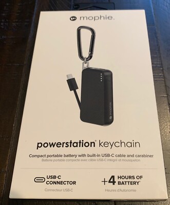Mophie PowerStation Keychain Mini Portable Battery USB-C with