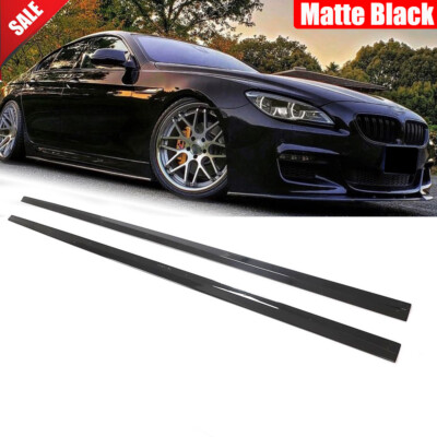 Matte Black Side Skirts Extension For BMW 6 Series F06 650i M