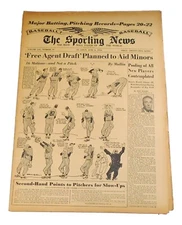 1956 The Sporting News 6/6/56 TSN Ford Frick Free Agent Draft 82978