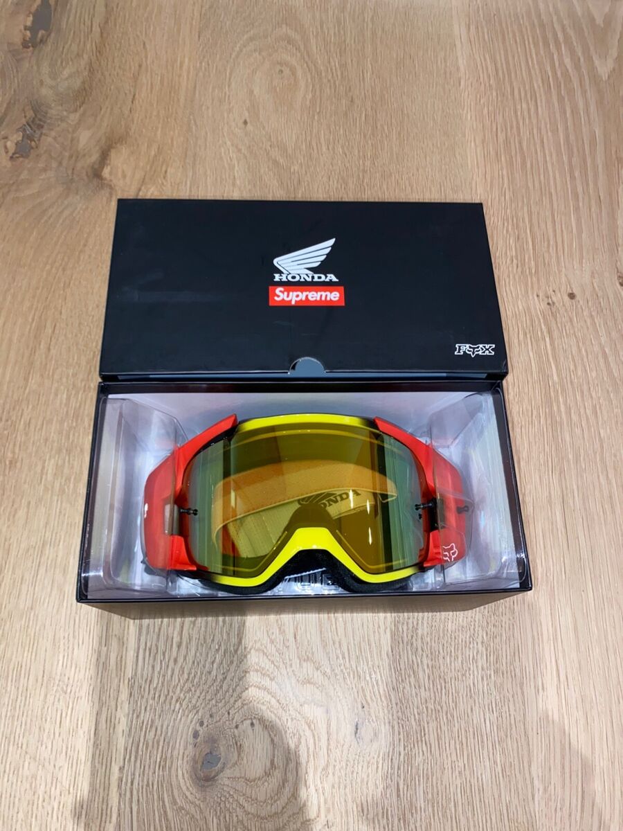 Supreme x Honda x Fox Vue Goggles Red/Yellow Brand New No Supreme x Honda x Fox Vue Goggles Red/Yellow Brand New No