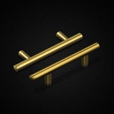 Cabinet Handles Gold Brushed Brass Stainless Steel Drawer Pulls