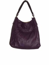 Tosca Blu Purple Leather Shoulder Tote Bag 