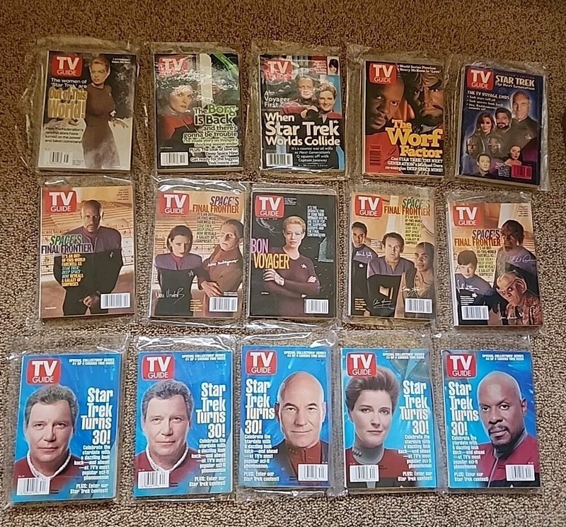 STAR TREK Vintage TV Guide - Lot of 15 Magazines - 1994 -  2002