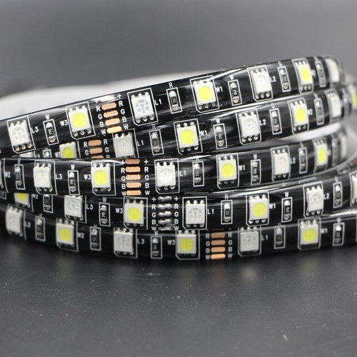 12V 5050 SMD LED Streifen Lichter Schwarz PCB Home Flexible Neon Band RGB RGBW RGBWW - Bild 1 von 47