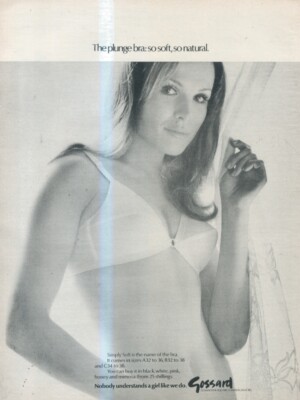 B10 VOGUE/HARPERS/NOVA WERBUNG 13X10 GOSSARD - DER PLUNGE BH