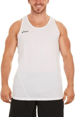 ASICS Herren Böse Wrestling Ärmellos Unterhemd Weiß L
