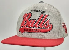 Chicago Bulls NBA Mitchell & Ness Hardwood Classics Adjustable Wool Hat Cap