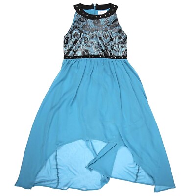 D-Signed Disney Descendants 3 Big Girl's Black/Teal Princess Dress - NWT