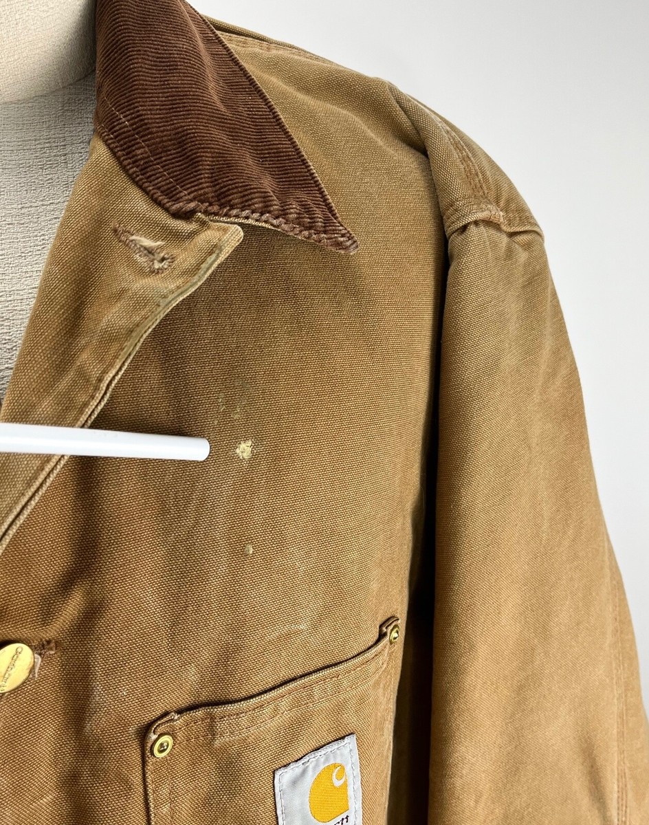 VINTAGE CARHARTT C01 DUCK BLANKET LINED CHORE WORK JACKET COAT