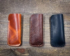 Leather EDC Pocket Knife Slip universal 4.75”x 2” fits Bugout, Stockman and more