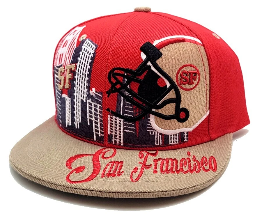 San Francisco New Leader Downtown Bay Area 49ers Red Gold Era Snapback Hat Cap