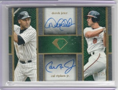 DEREK JETER CAL RIPKEN JR 2024 Diamond Icons Iconic Dual  Auto Signed Yankees/25