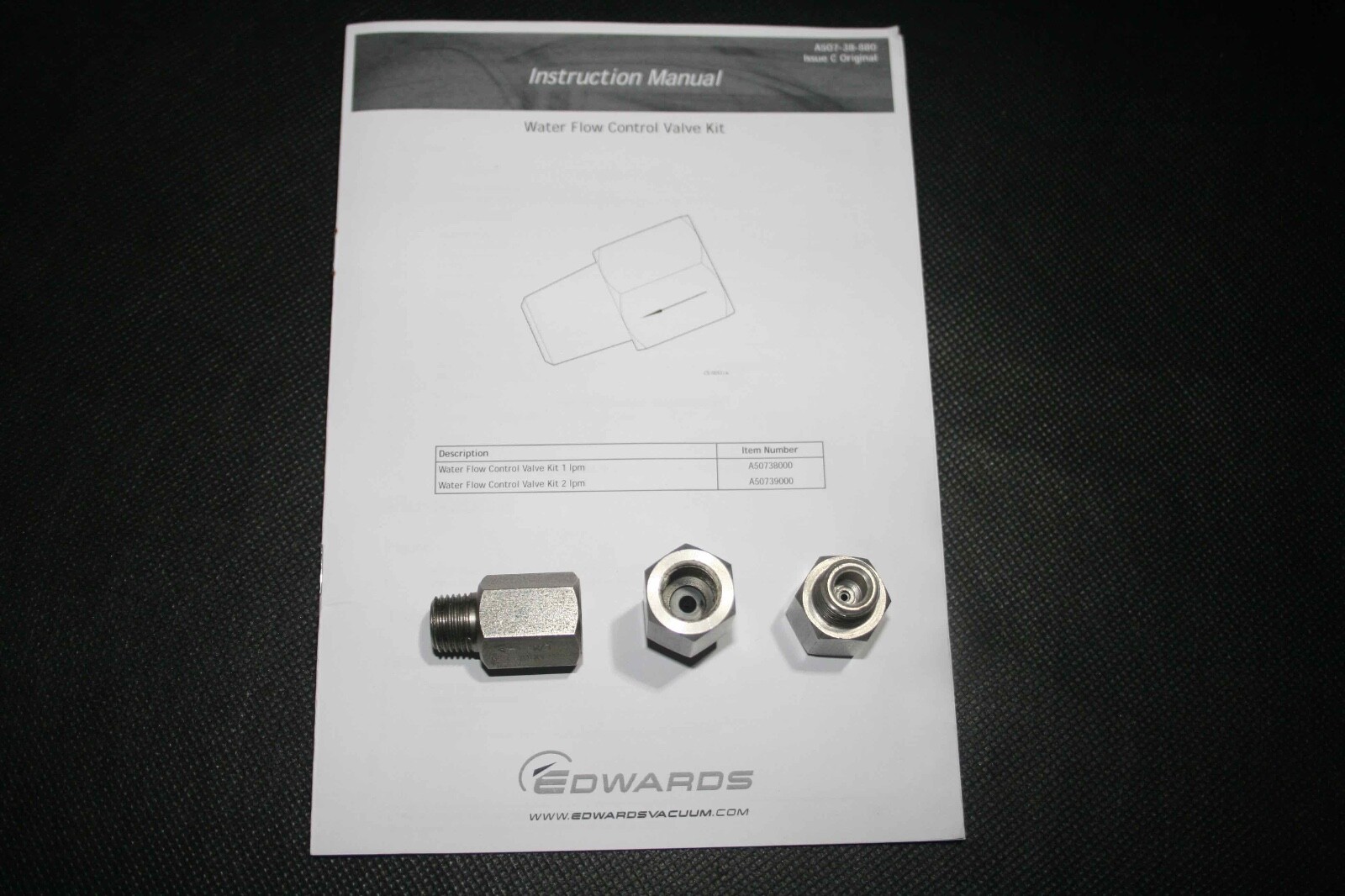 EDWARDS VACUUM - Water Flow Control Valve - 1 litre/pm - A50738000 - LAB