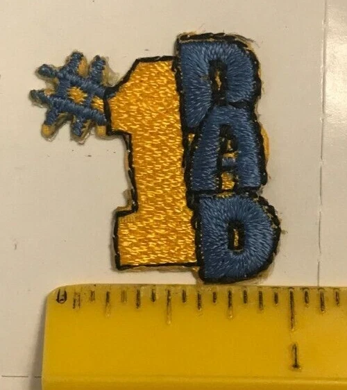 # 1 DAD FATHER FATHERS DAY EMBROIDERED PATCH APPLIQUE STICKER LOT OF 50 QUANTITY - Image 4 of 4