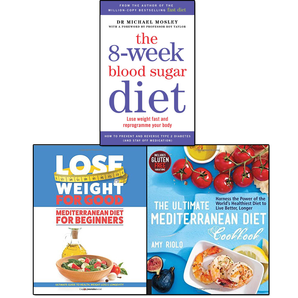 8-Week Blood Sugar Diet, Ultimate Mediterranean Cookbook 2 Books Set New - Image 2