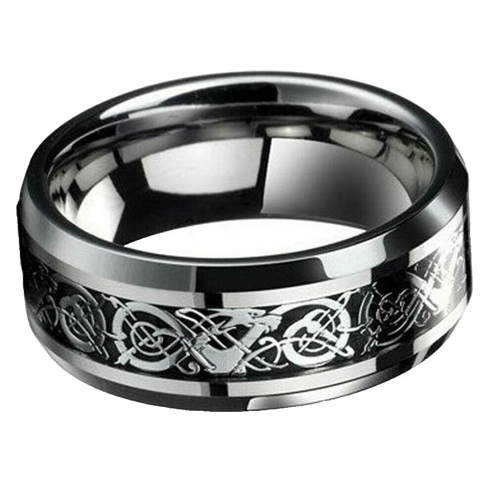 Stainless Steel Band Men's Rings 9 Ring