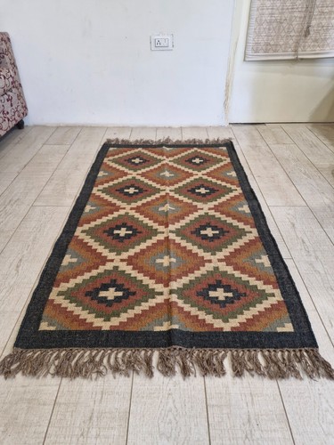 Rugmoda Artisanal Salawas Rug | Earthy Tones & Zigzag Patterns | 3x5 ft - 第 5/5 張圖片