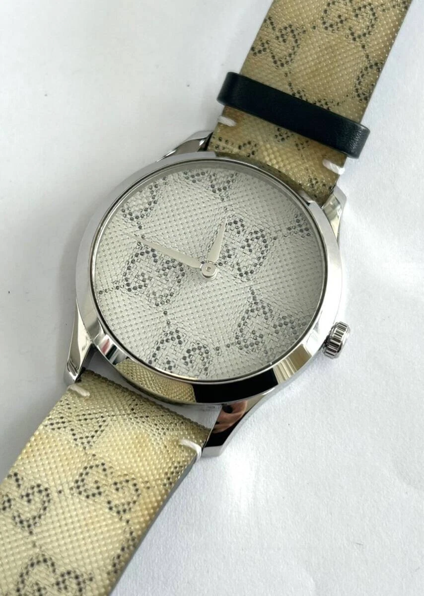 [EXC+5] Montre à quartz blanche pour homme GUCCI G TIMELESS 126,4 du JAPON