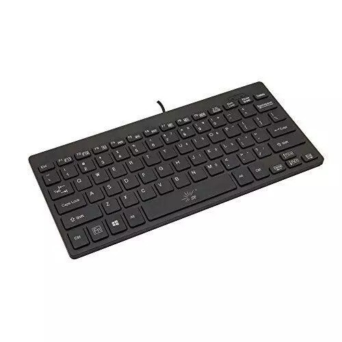 SR Mini Keyboard Wired Thin Light 78 Keys USB Multimedia Small for Pc Computer - Picture 1 of 3