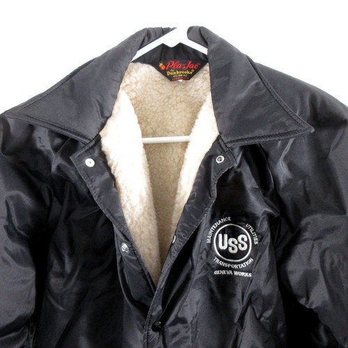 Vintage USS Steel Geneva Works Jacket Lined Snap Front Mens Size Medium USA Made - Picture 4 of 5