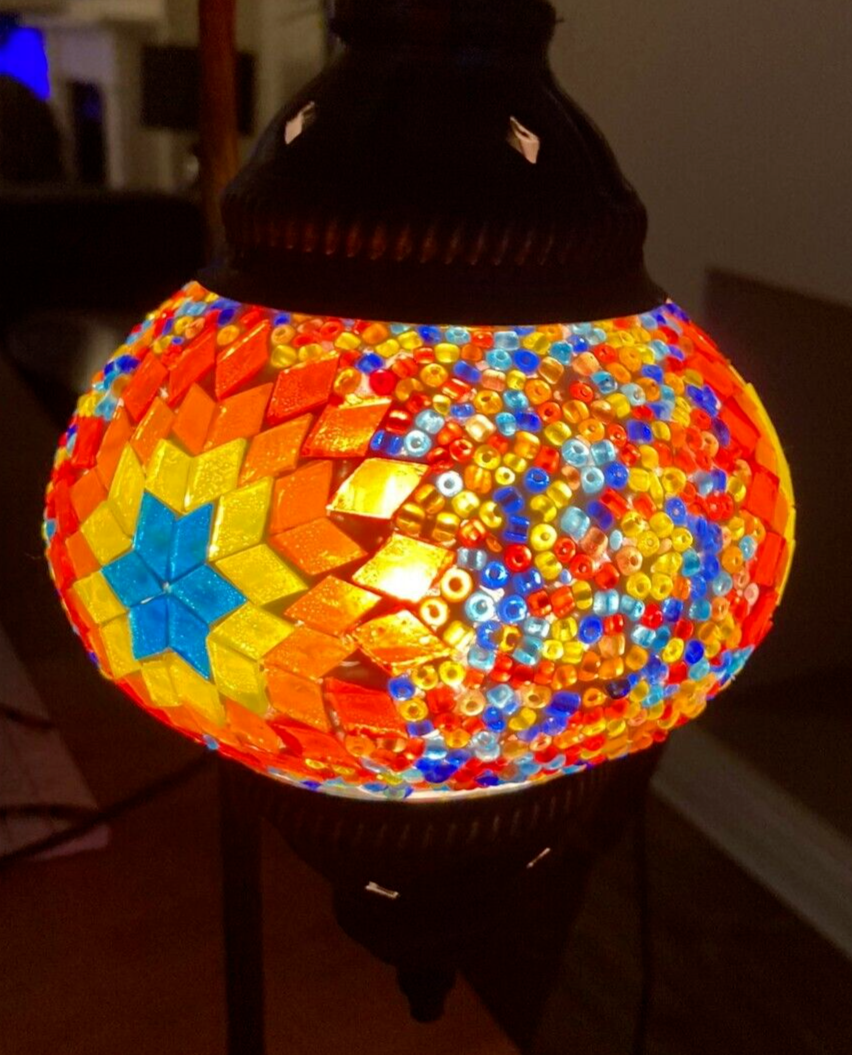 Handcrafted Multicoloured Mosaic Tiffany Curves/ Swan Table Lamp eBay