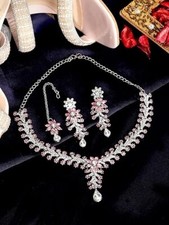 Wedding Necklace With Earrings Set For Girls and Woman Fashion Jewelry