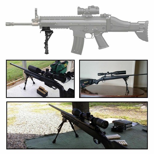 360°Swivel Sling Bipod Spring Picatinny Rail Tactical Bipod Mount Stud Air Rifle - Picture 12 of 32