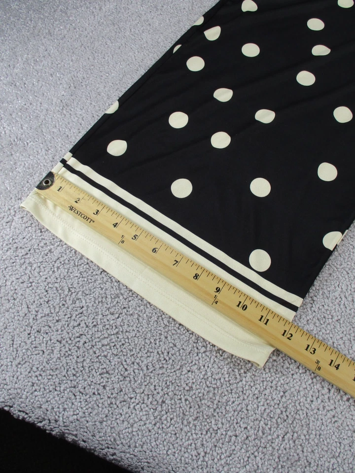 Calça social Zara feminina grande preta bege bolinhas leve perna larga NOVA - Imagem 4 de 4