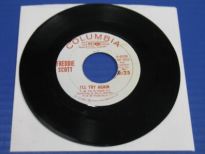 FREDDIE SCOTT - I'll Try Again / Lonely Man - 1964 Soul 45 Columbia Promo VG