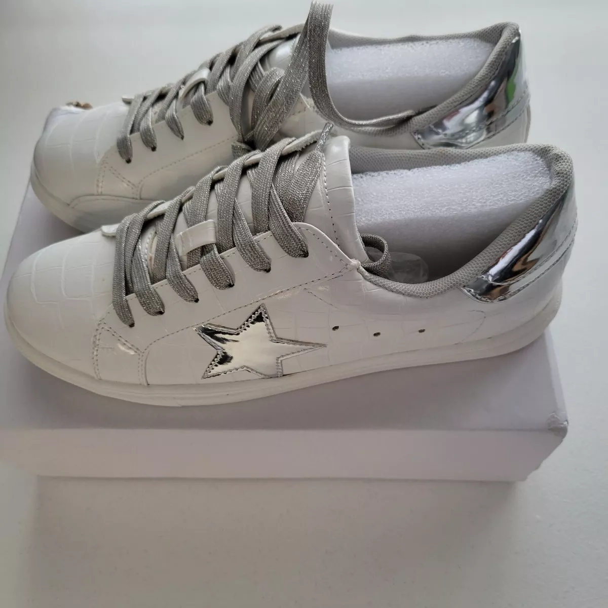 Metallic star sneakers sale