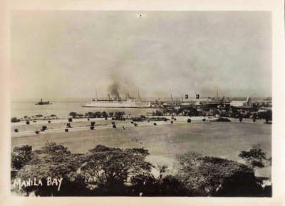 VTG Photo Manila Bay Harbor Philippines RMS Empress of India Ocean Liner