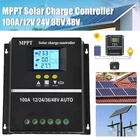 4000W MPPT Solar Charge Controller 100A/12V 24V 36V 48V USB Battery PV Regulator