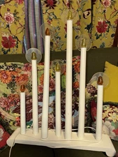 Vintage NOMA ?Christmas Candolier 7 Light w/ Halo Original Box RARE