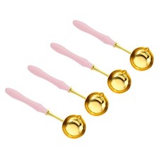 5" Wax Seal Spoon, 4Pcs Vintage Wax Sealing Melting Spoon, Light Pink