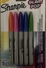 Sharpie Glam Pop Fine Point Permanent Markers 5 per Package Assorted 2185230