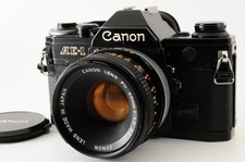 NEAR MINT Canon AE-1 Black FD 50mm F1.8 sc s.c. Lens Film Camera From JAPAN