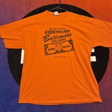 Men's 2XL Baltimore Orioles Vintage Buck Showalter Graphic Print T Shirt Orange