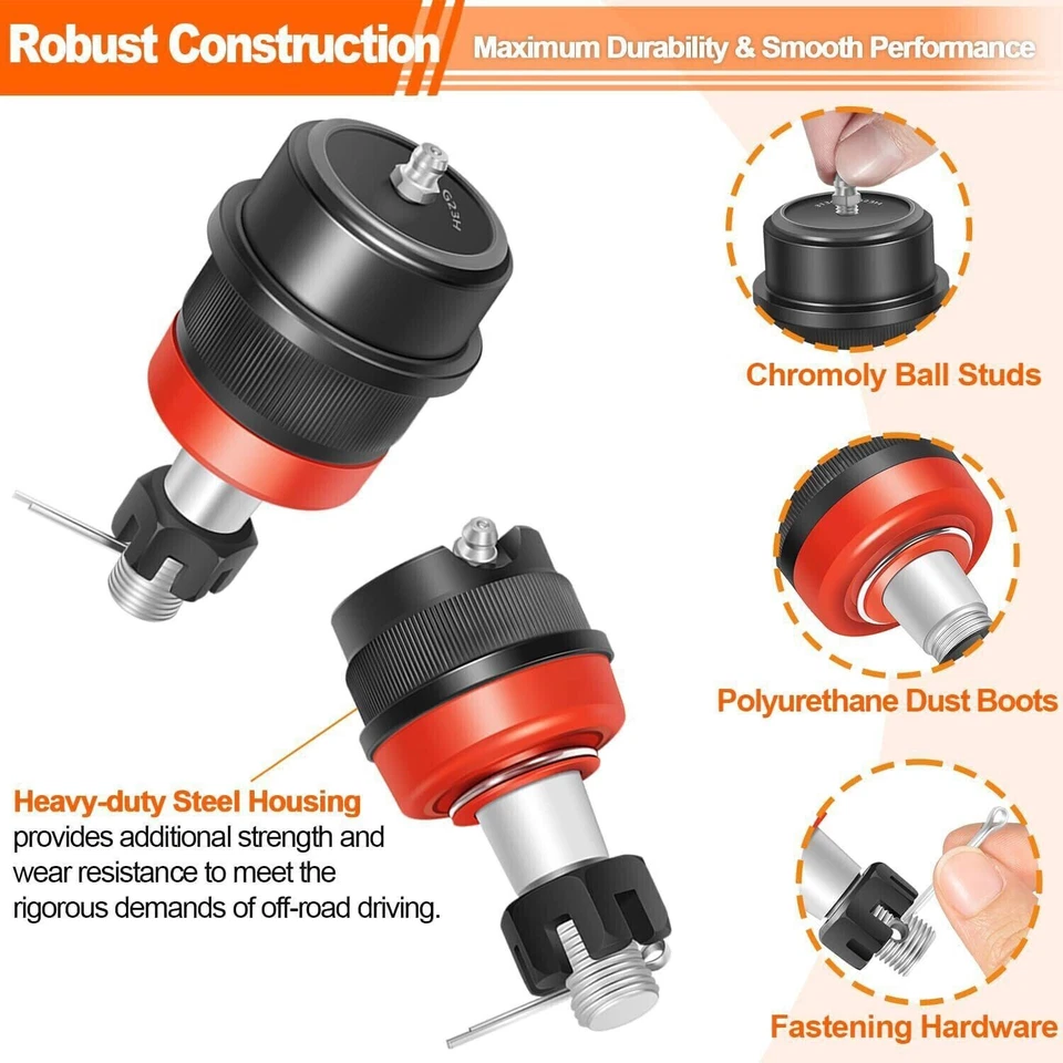 Heavy Duty Ball Joints 10626 for Dana 30 & 44, Jeep Wrangler JK JKU 2007-2018 - Bild 3 von 4