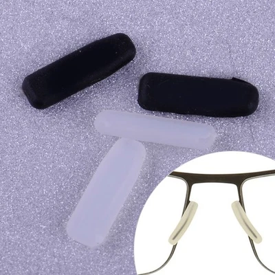 DWCX 4X Silikon Nasenpads für ic Berlin Brillen Sunglasses Nose Pads Schwarz +Weiss k