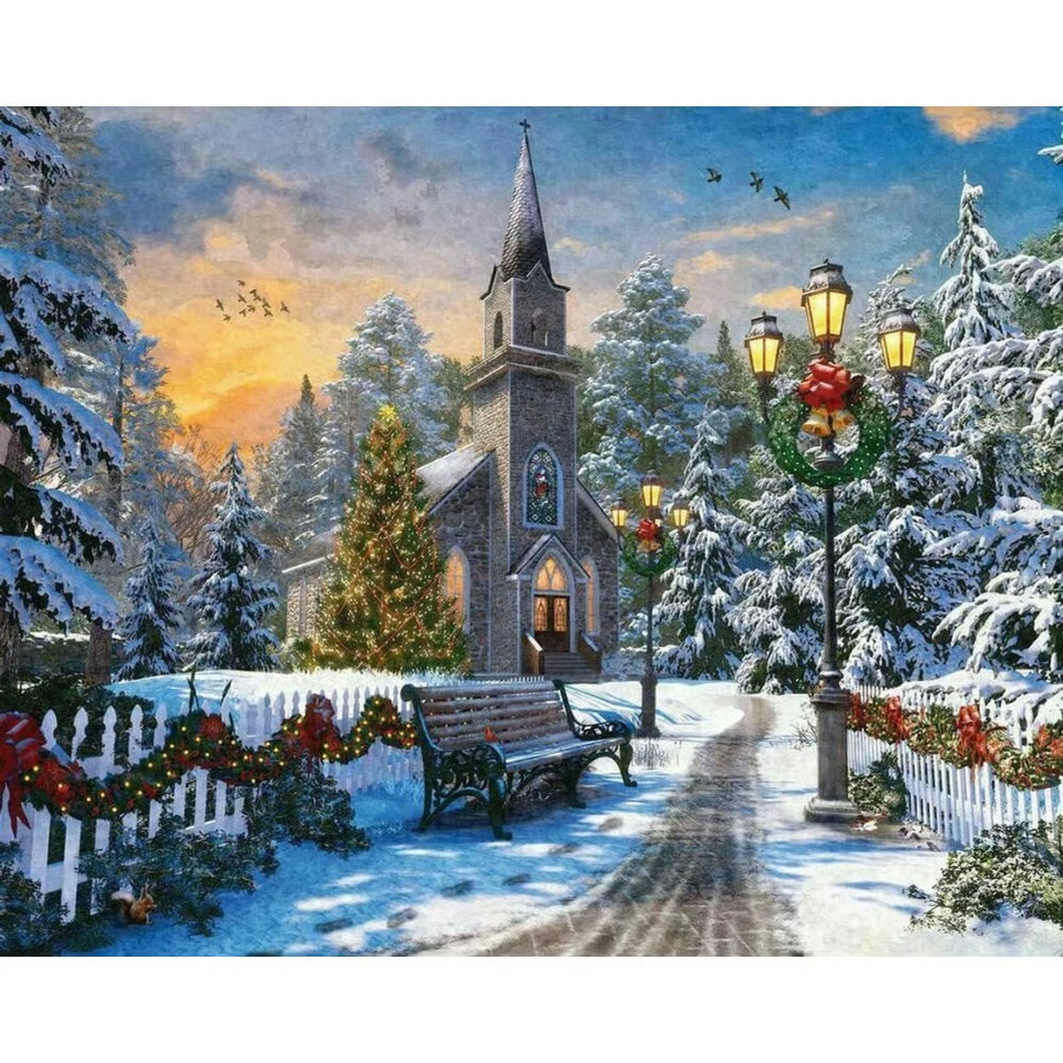 Allied Products,  Holiday Church 1000 Piece Puzzle - Image 2 of 4