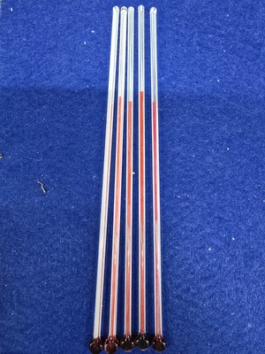 5 Replacement 10  Glass Thermometer Tubes for Soda / Gas/ Oil Therms (Tube only)