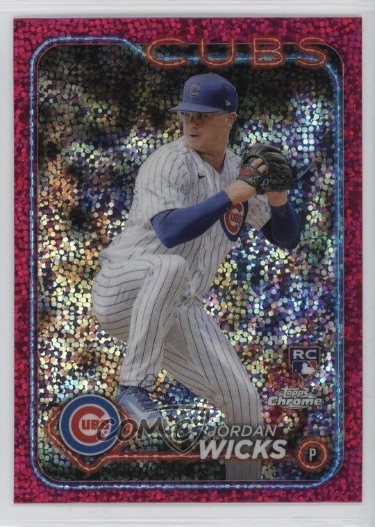 2024 Topps Chrome Magenta Speckle Refractor /350 Jordan Wicks #67 11cz