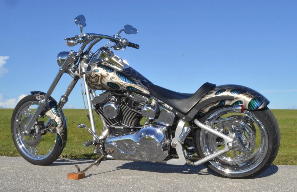 2005 Harley-Davidson THUNDER MOUNTAIN BLACKHAWK 240 SOFTAIL CHOPPER $5K EXTRAS  - Image 4 of 4