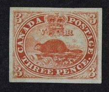 CKStamps: Canada Stamps Collection Scott#4 Beaver Mint H OG CV$1500