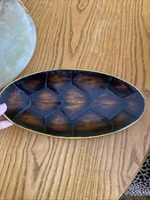 Decorative Bowl Turtle Tortoise Shell Design Oval Dish Bowl Tray Realistic